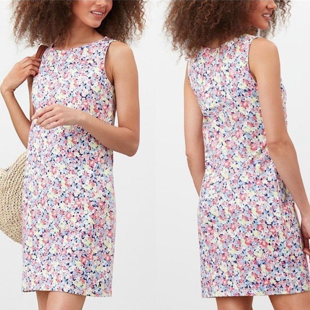 NWT Joules Navy Ditsy Floral Riva Sleeveless 100% Cotton Jersey Dress Size 2